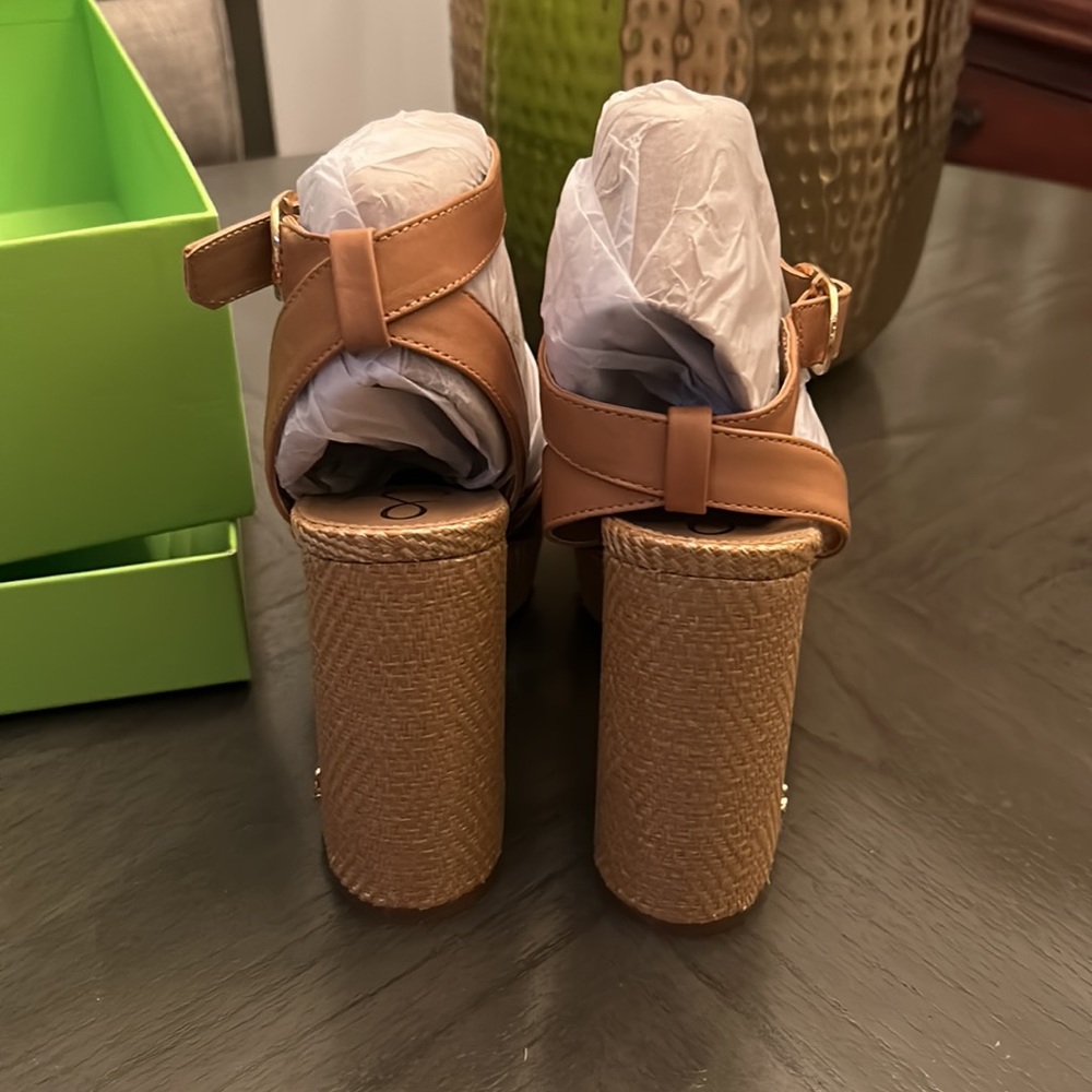 SAM EDELMAN Women's Nolita Raffia Platform Sandals - Picture 4 of 12